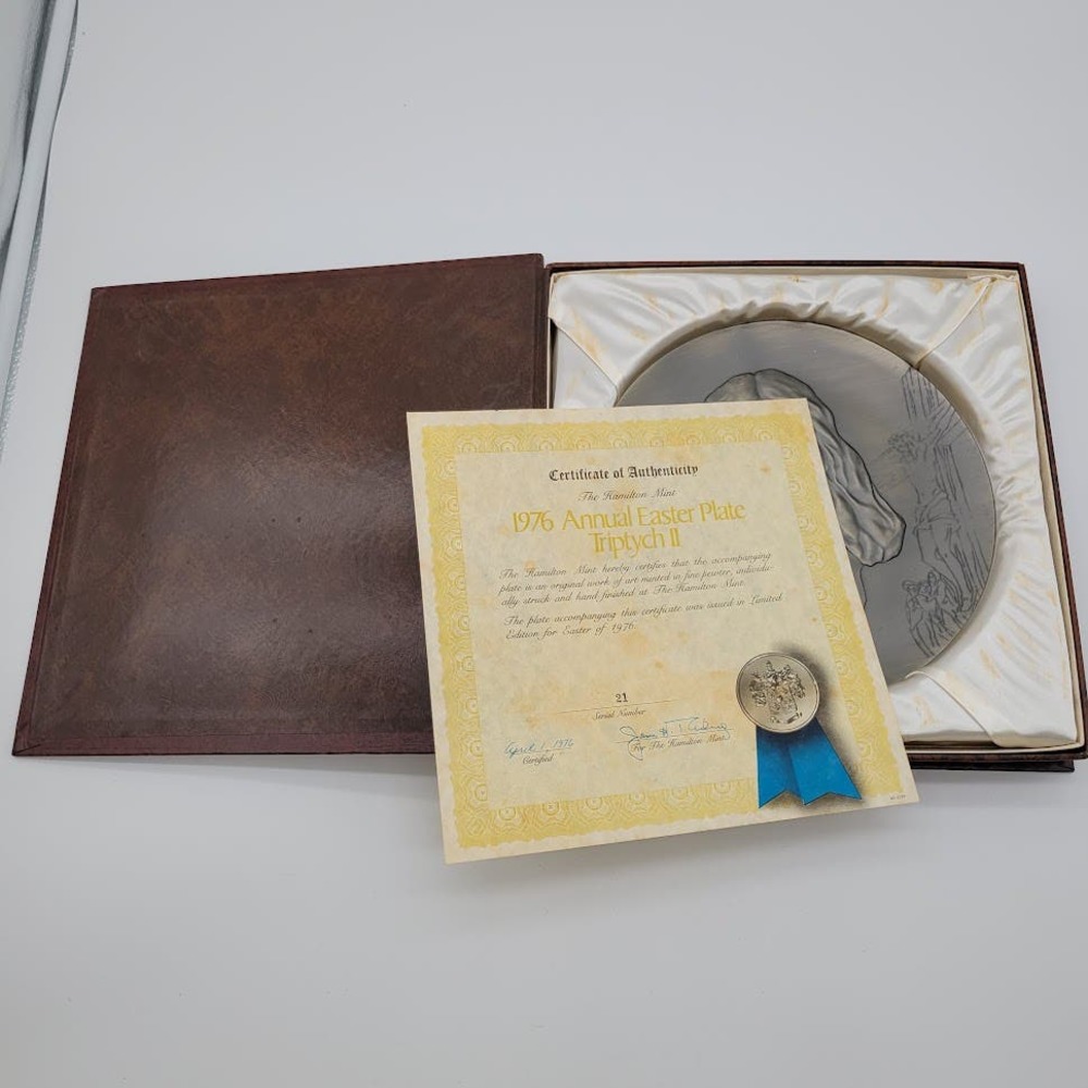 Hamilton Mint 1976 Annual Easter Plate Triptych II Limited Edition‎ #21